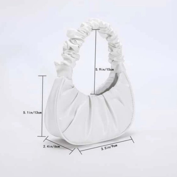 White Mini Minimalist Handbag Phone Card Holder Purse Handbag - Picture 4 of 6